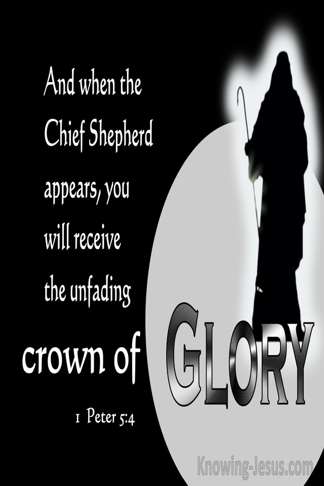 1 Peter 5:4 When The Chief Shepherd Appears (gray)